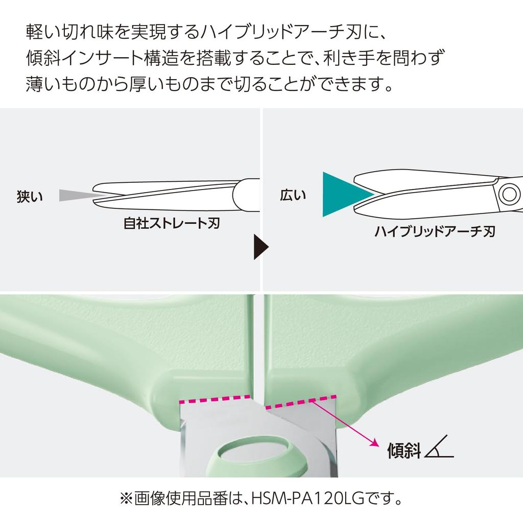 Kokuyo Sakusa Slim Glueless Scissors, Gray, HSM-PA120M