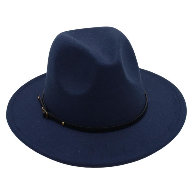 Amazon Simple Top Hat Suit British Jazz Hat Men'S And Women'S Felt Hat Foreign Gas Belt Buckle Tweed Hat Jackson