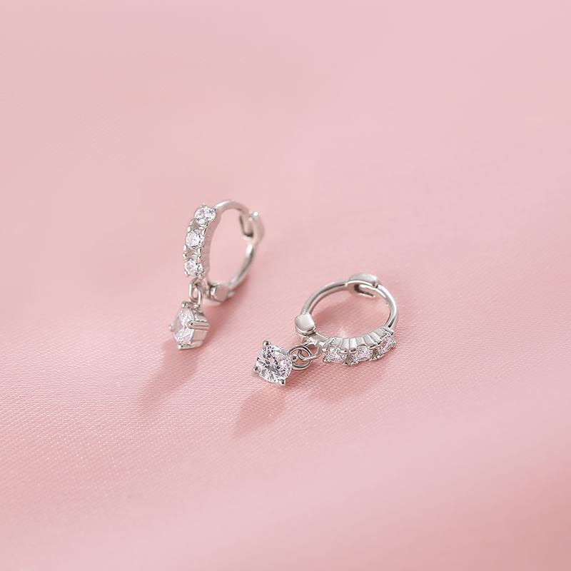 Zircon Ear Cuff Earrings Minimalist Elegant Versatile High-End Cool Hoop Earrings