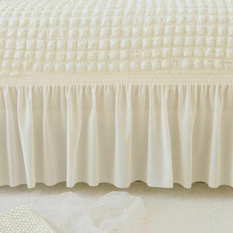 1/2/3/4 Seater Seersucker Sofa Slipcover High Stretch Couch Cover Thick Corner Sofa Protector Elastic Corner Couch Covers