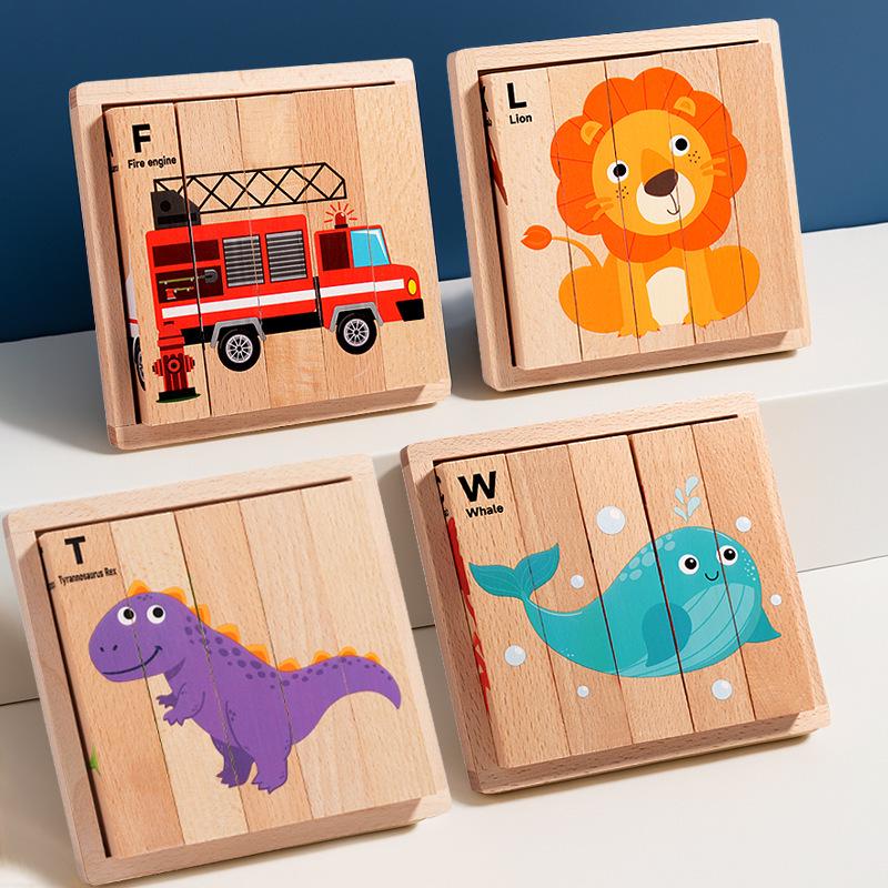 Early Childhood Wooden 3D Animal Puzzle & Cognition Board Toy