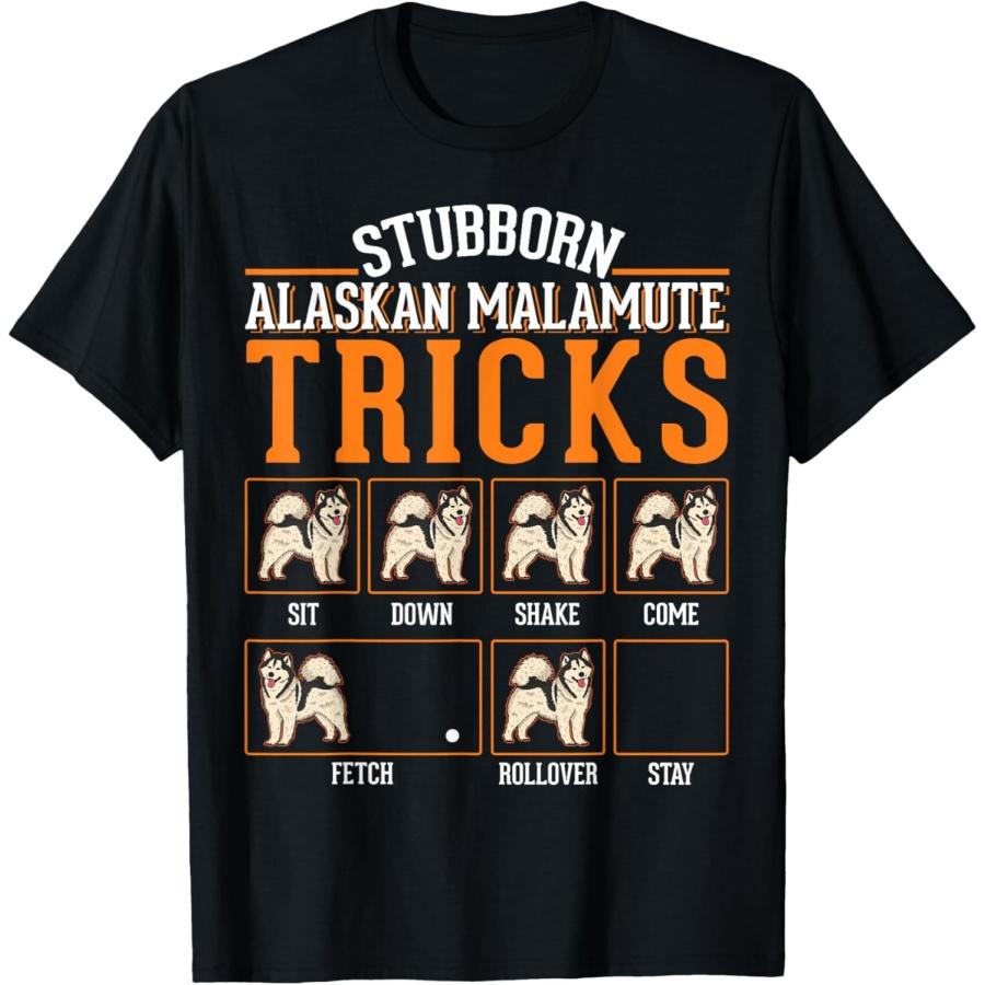 Футболка с трюками аляскинского маламута XXXXXL чёрный