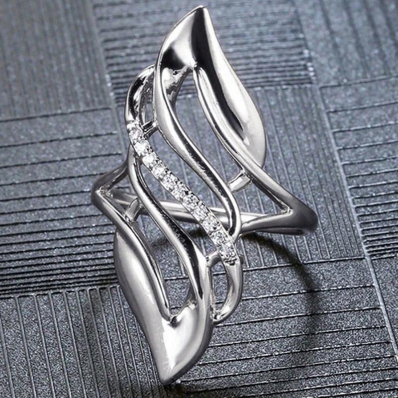 1 PC Elegant Cubic Zirconia Ring For Women For Wedding Engagement Anniversary Party Band Jewelry Valentine's Day Gift Valentines Mother's Day,Gift