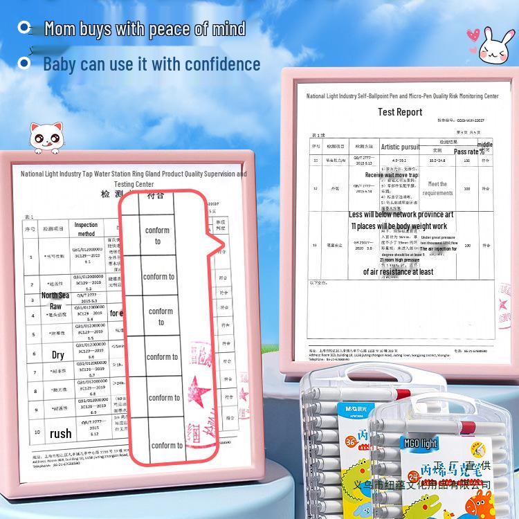 Acrylic Marker Set: Non-Toxic, Layerable, Washable, Non-Bleeding - 24 Colors for Kids