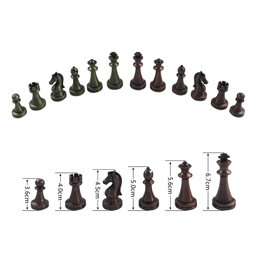 Metal Glossy Golden And Silver Chess Pieces Solid Wooden Folding Chess Board High Grade Professional Chess Games Set Gift