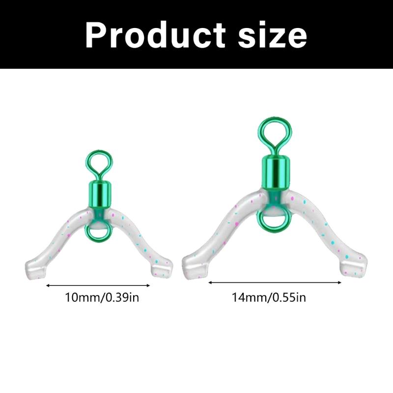 10/20Pcs 8 Shaped Rings Contactor Fishing Line Bifurcation Swivels Subline Splitter Anti Entanglements Fishing Tackle