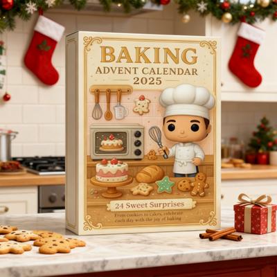 Christmas Baking Advent Calendar 24-Day Countdown Seasonal Anticipation Calendar Home Decor Car Accessory