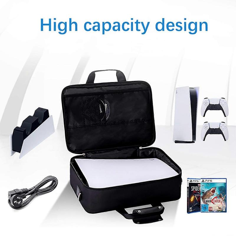 For Sony PlayStation 5 Portable Travel Storage Bag Game Console Accessories Handbag Crossbody Bag - 