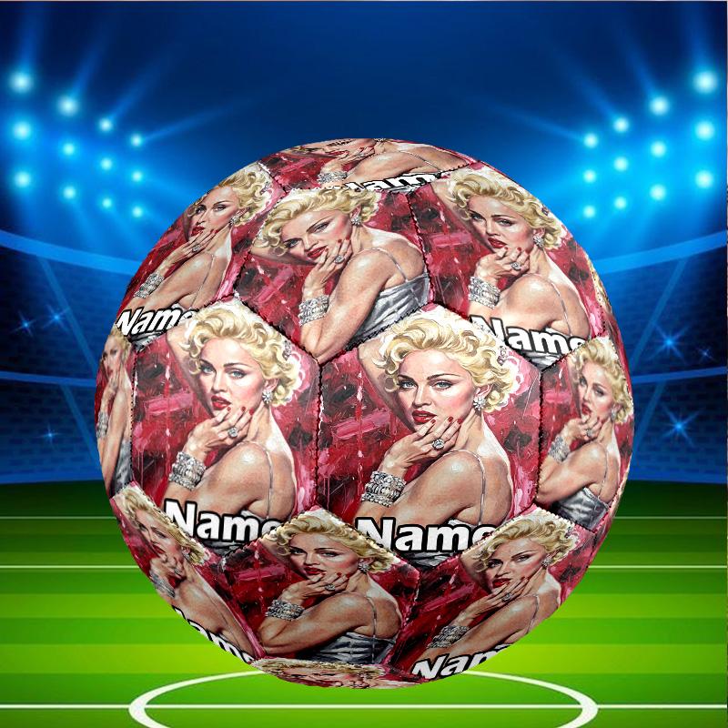 Custom Name Personalized Marilyn Monroe Print Size 5 Soccer Ball Training & Match Football, for Team, Kicking, Gift for Football
