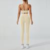 Completo Yoga da Donna con Top con Schiena a Croce e Leggings a Vita Alta per Fitness e Pratica Yoga