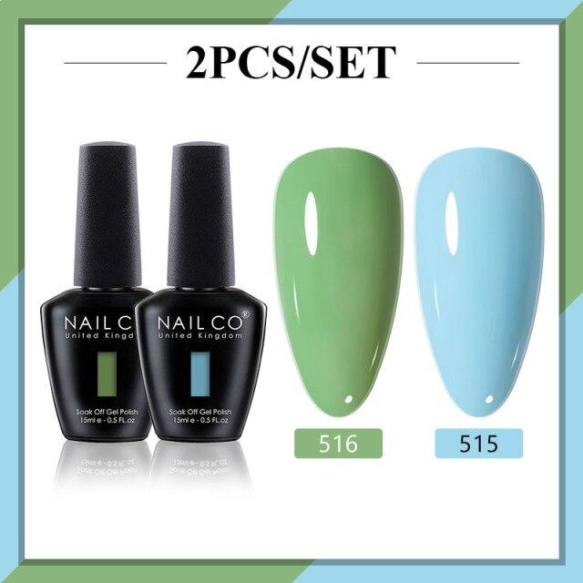 NAILCO 2 цвета, 15 мл, набор гель-лаков для ногтей Vernis, полуперманентный УФ-светодиодный гель для дизайна ногтей, принадлежности для профессионалов, отмачиваемый верхний слой