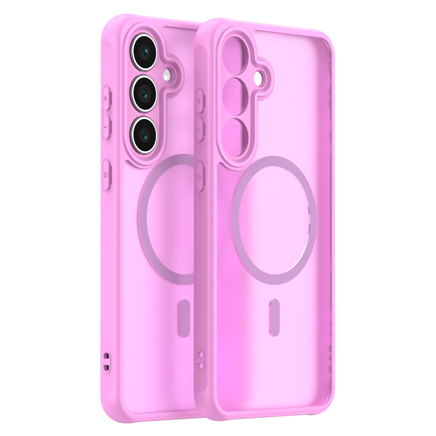 

Samsung Galaxy S25 FE Phone Case,Magnetic Shockproof Phone Case,Bumper Hybrid Cover for Samsung Galaxy S25 FE рожевий
