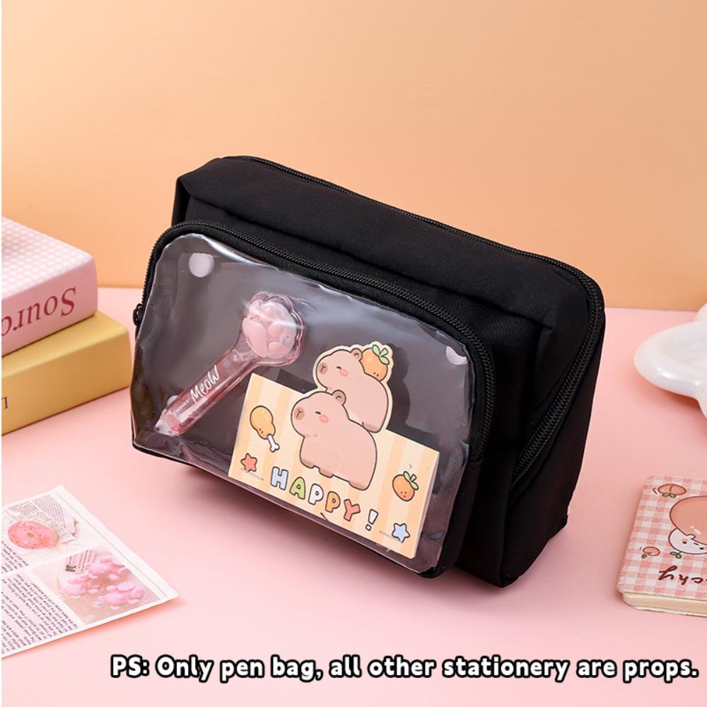 

New Nine Layers Pen Bag Detachable Large Capacity Pencil Case Stationery Storing Bag School Office чёрный