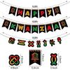 WATINC 3pcs Happy Kwanzaa Banner Decorations, N Heritage Holiday Hanging Banner, No DIY Needed Rustic Banners Kwanzaa Party Supplies for Mantel