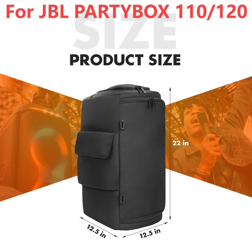 Portable Speaker Dust Case with Mic Pocket for JBL PARTYBOX 520/710/310/320/110/120 Speaker Storage Bag Party Speaker Carry Case