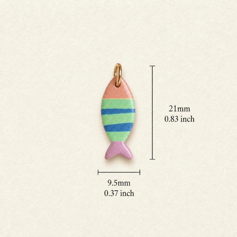 Kawaii Tropical Fish Charms Assorted Vivid Colors Pendants for DIY Earrings Bracelets Necklaces Kids Handcraft Jewelry Making