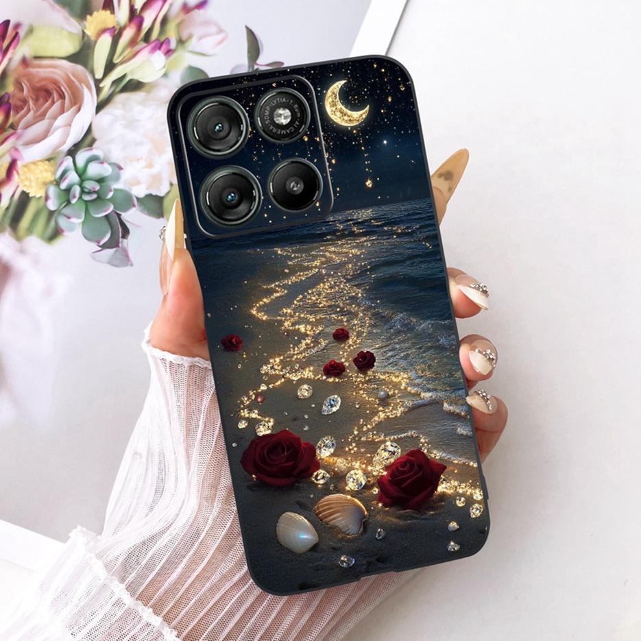 For Motorola Moto G15 Power Case Moto G17 Cute Love Heart Painted Cover Soft Silicone Case For Motorola G17 Power MotoG15 Fundas