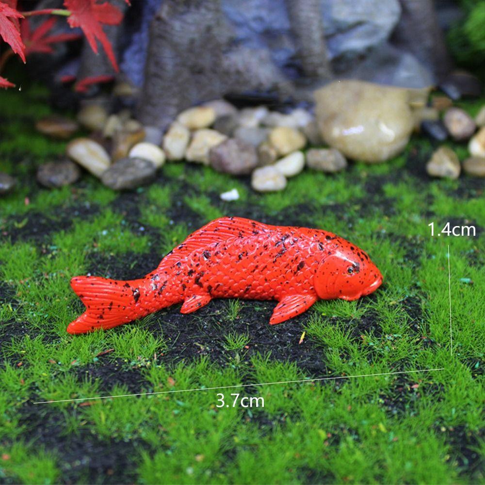 Cartoon Mini Koi Fish Ornament Resin Crafts Small Fish  Statue Kids Gift Carp Figurines  Aquarium