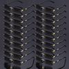 20pcs Women's Retro Metal Fashionable Glasses Elegant Polygonal Frameless Cat Eye Party Glasses Unisex Cool Black Glasses
