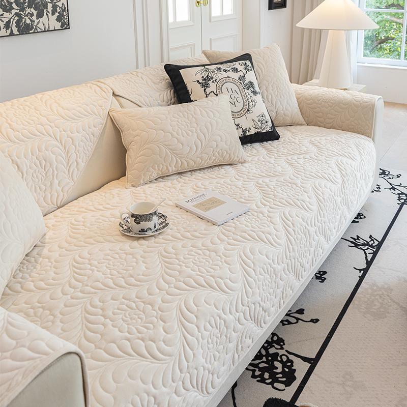 Polštář na pohovku Zimní plyš Neklouzavý Jednoduchý Moderní luxusní polštář Potah na pohovku Tkanina zesílená Zimní polštář