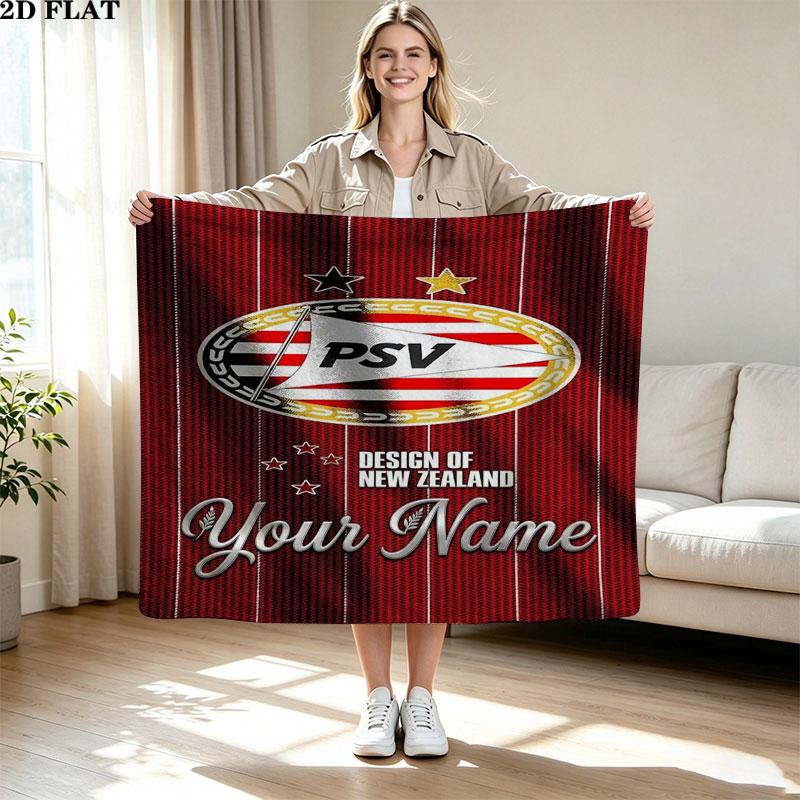 1PC Philips Sport Vereniging Custom Name Patterned Flannel Blanket Suitable For All Seasons for Home Decor Warmth and Comfort Gifts Holiday Present