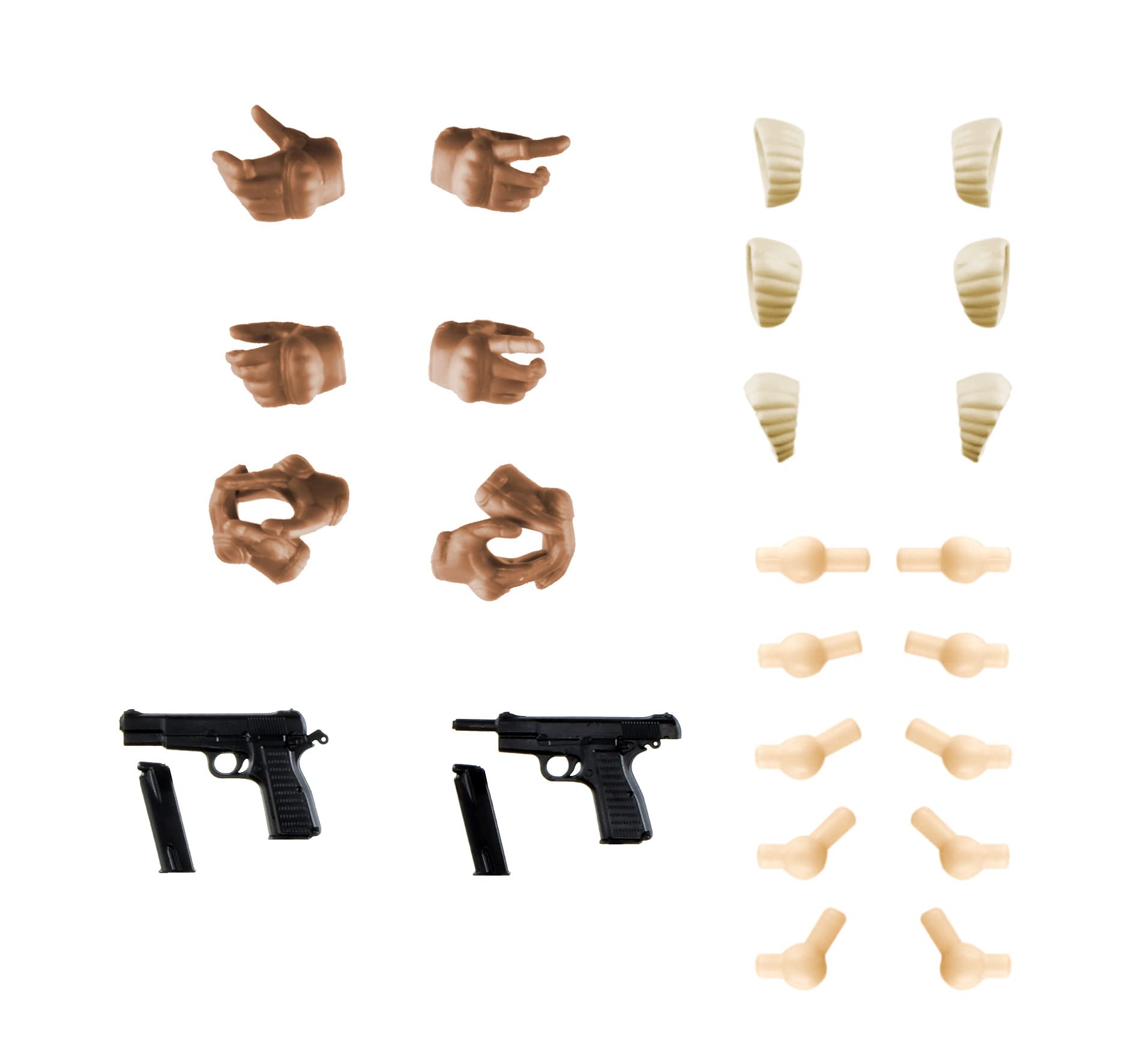 

Little Armory LAOP14 Sousai Shojo Teien Tactical Gloves 2 Handgun Set Tan Plastic Model Parts