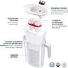 Bwt carafe filtrante vida bleu 2,6l – cartouche fournie filtrant | le calcaire le chlore, le plomb et le cuivre | enrichit magnésium