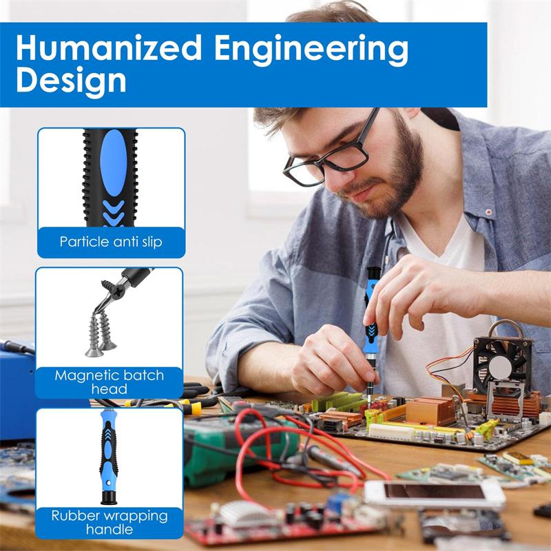 Electronics Precision Screwdriver Sets 142-Piece with 120 Bits Magnetic Repair Tool Kit for Computer Cell Phone Game Console
