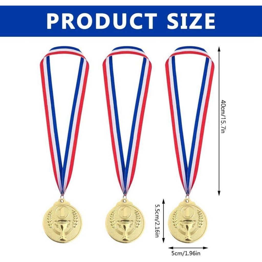 12er-Pack Medaillen, gravierte Trophäenmustermedaille, Goldmedaille für