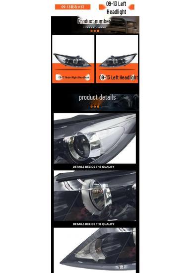 Fits 09-13 Kia Sportage Front High/Low Beam Headlight Outer Shell Cover Assembly