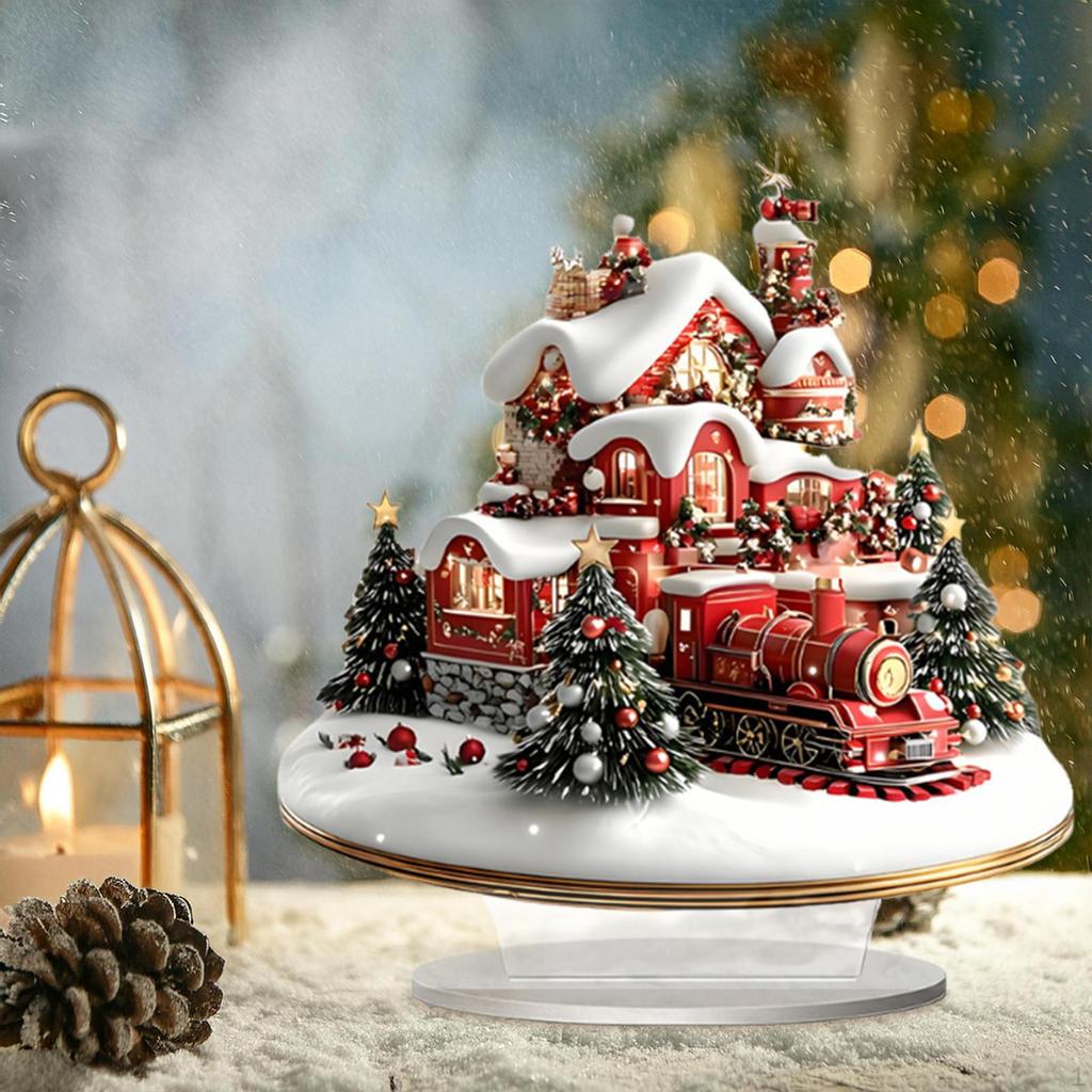 House 2D Snow Scene for Holiday