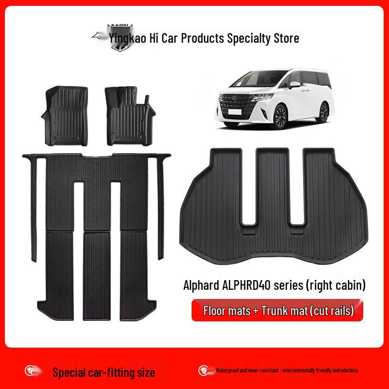 TPE Foot Pads for Toyota Alphard 30/40 Series RH Drive BGE Carpet Mats