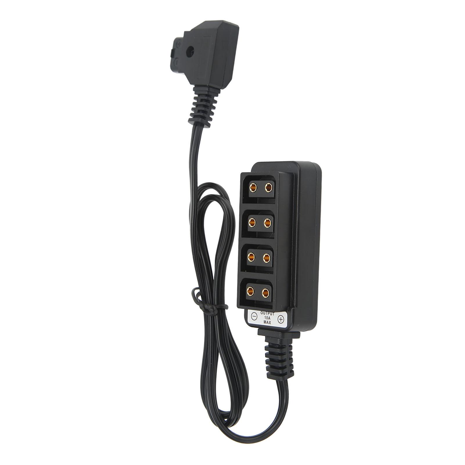 

Camera Battery D Tap Male to 4 Female Splitter Power Cable Adapter 60cm Long for Matsushita Anton Port Batteries