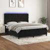 VidaXL Slat Bed Base with Mattress and LED, Upholstered Bed, Double Bed, Adult Bed for Interior Bedroom, 3136313