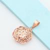 Purple Gold Hollow Flower Fashion Personality Trend Colored Gold Plated Rose Gold Pendant Necklace