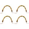 4pcs U Shape Teapot Handle Kung Fu Tea Pot Bamboo Woven Handle Wired Teapot Handle Replacement For Ceramic Pot Pottery Pots