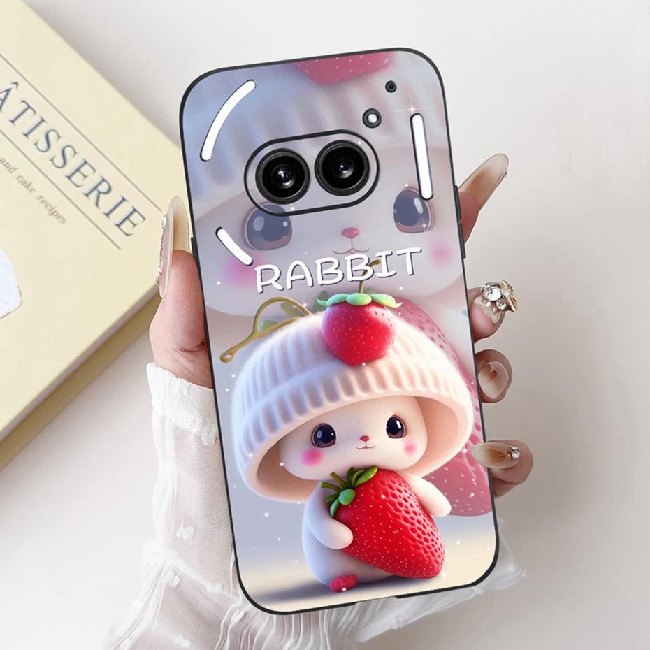 Fashion Painting Phone Case For Nothing Phone (2a) Plus Black Silicone Soft Cover For Nothing Phone 2 Phone2a Cases Bumpers