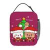 Serial Experiments Lain Meal Tote Retro Lunch Box For Women Picnic Compact Heat-keeping Cooler Bag Custom Tote Food Bags