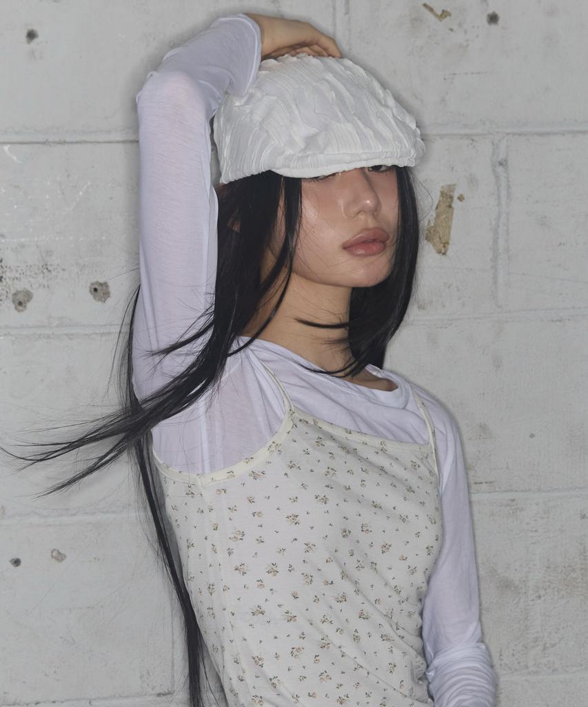FANCY CLUB Lace Banding Hunting Cap (White) F25Qe996