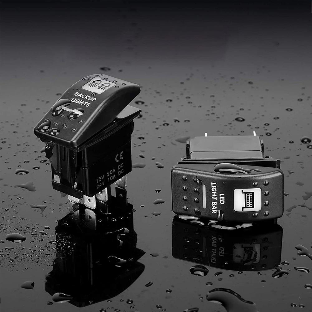 12V 24V SPST LED-Lichtleisten Schalter Ein Aus 5-Pin LED-Lichtleiste Kippschalter Schalter Wasserdicht für ATV UTV Auto LKW Wohnmobil