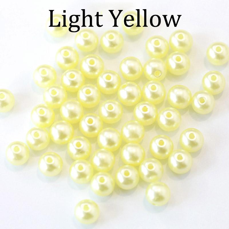 4 6 8 10 12MM With Hole ABS Imitation Simulated-pearl Loose Pearls Beads For Jewelry Findings Making DIY Accessories