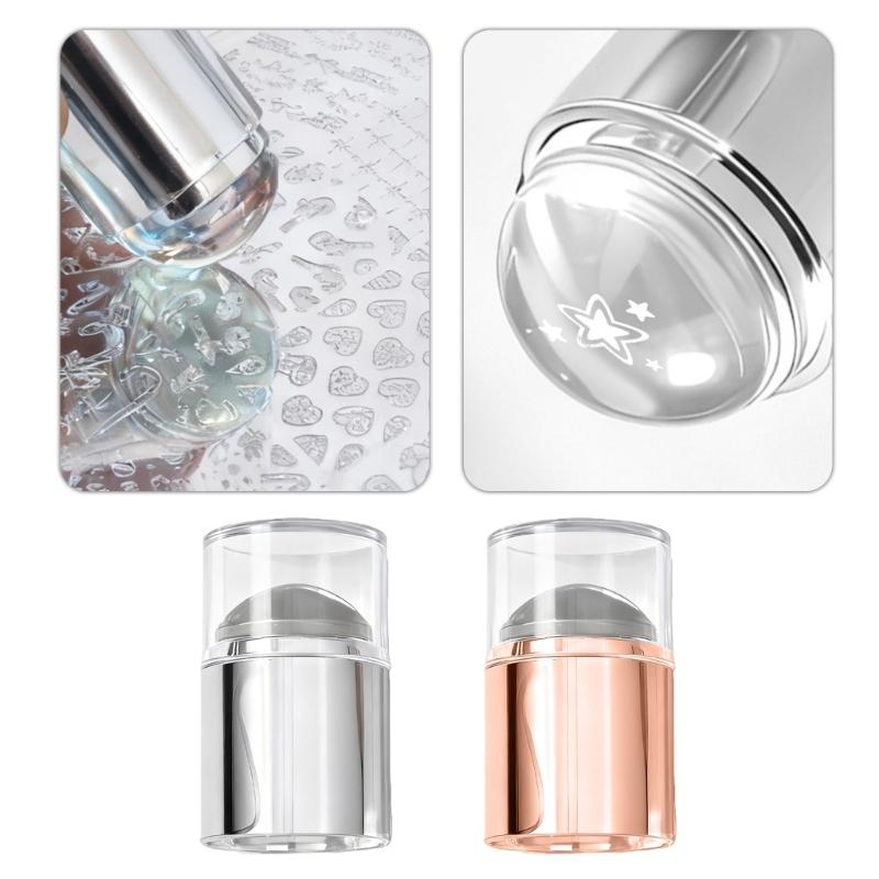Mini Silicone Manicure Stamp Tool Easy To Use Design For Crisps Nail Patterns Construction For Skill Levels