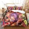 Shikada Kokonotsu Hotaru Dagashi Shop Retro Candy Print Duvet Cover + 2 Pillowcases Anime Fans 3pcs Bedding Set
