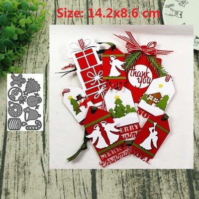 New Year Metal Cutting Dies Bell Cutting Die Snowman Cutting  Mold Christmas Tree Embossing  Crafts