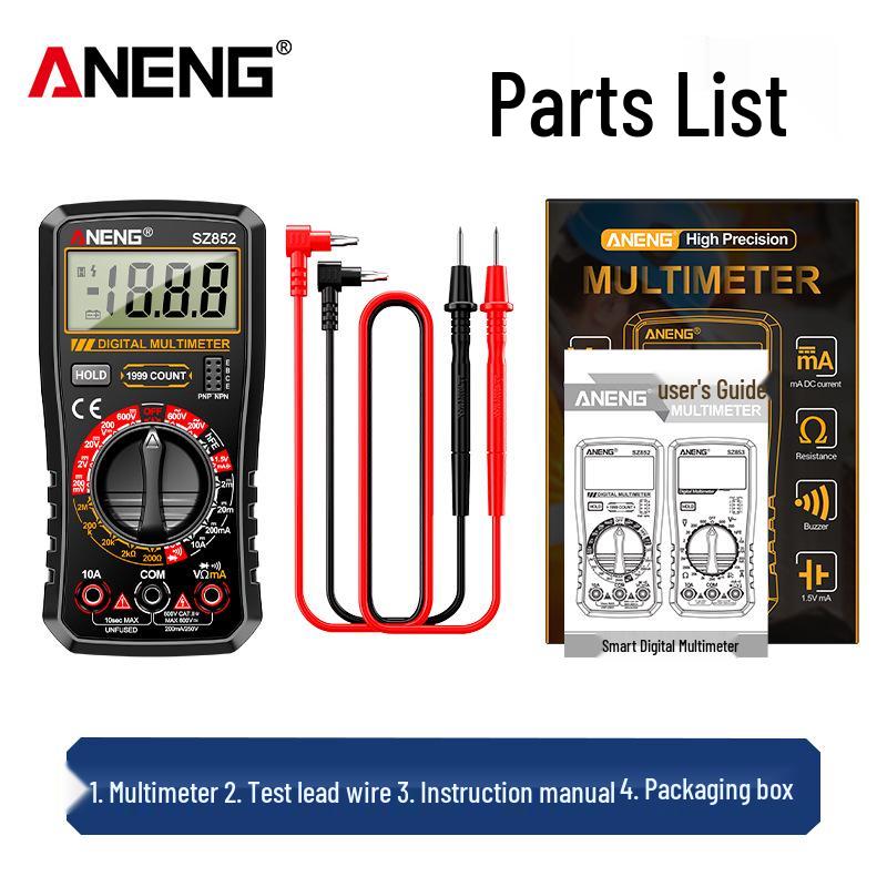 High-Precision Digital Multimeter for Electricians: Multi-Function, Portable, Data Hold Feature