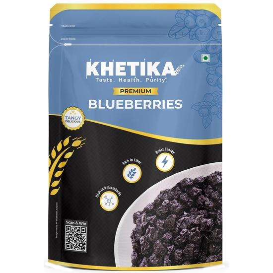 Khetika Премиум Голубика 150г | Сухофрукты, Сушеная голубика, Полезные перекусы, Богата кальцием, витамином К, антиоксидантами и клетчаткой, Подслащенная
