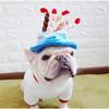 Cute Pets Dog Hat Colorful Candles Puppy Cats Cosplay Costume Headwear Adjustable Corduroy Dog Cats Birthday Caps