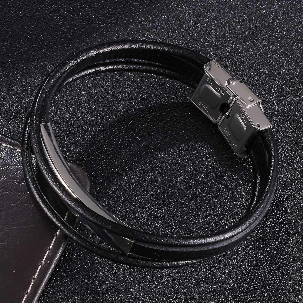 Euro-Korean Stainless Steel Unisex Bracelet - Laser Engraved, Simple and Exquisite Jewelry Gift