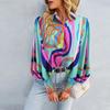 Spring and Autumn Women's New Fashion Printed Versatile Casual Long Sleeve Shirt
