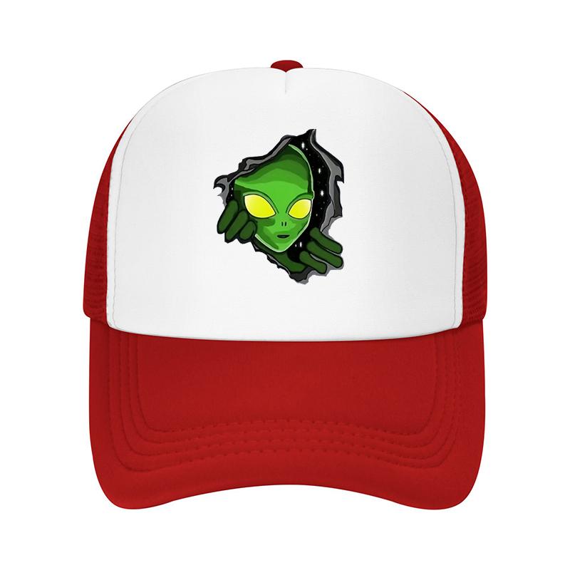 pc ATHACER Alien Theme Baseball Cap Retro washed black suitable for outdoor fashion Unisex and Women Halloween headwear